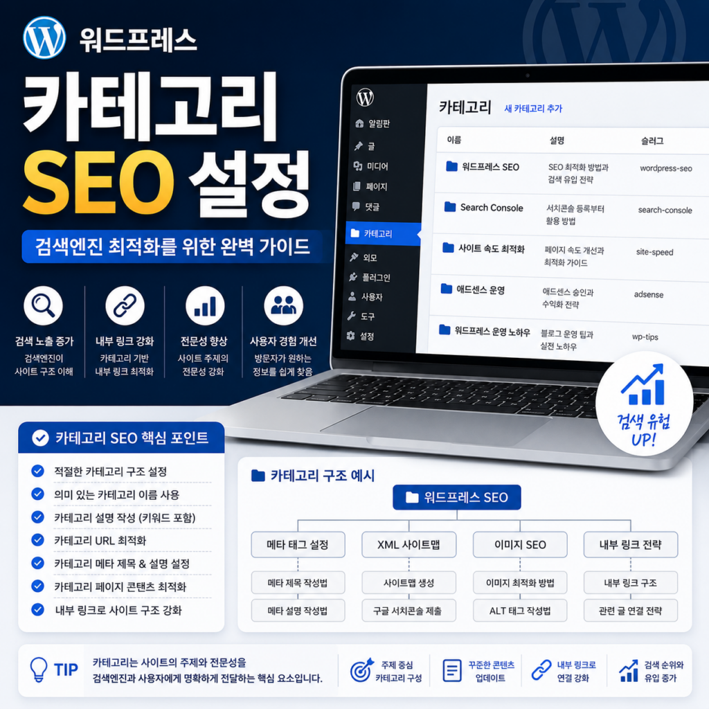 워드프레스 카테고리 SEO 설정 방법