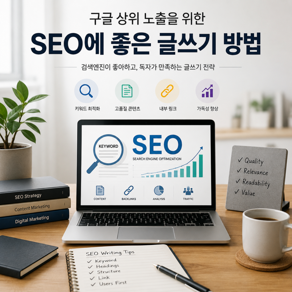 구글 상위 노출을 위한 SEO에 좋은 글쓰기 방법.