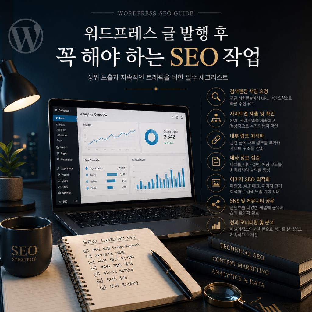 워드프레스 글 발행 후 꼭 해야 하는 SEO 작업
