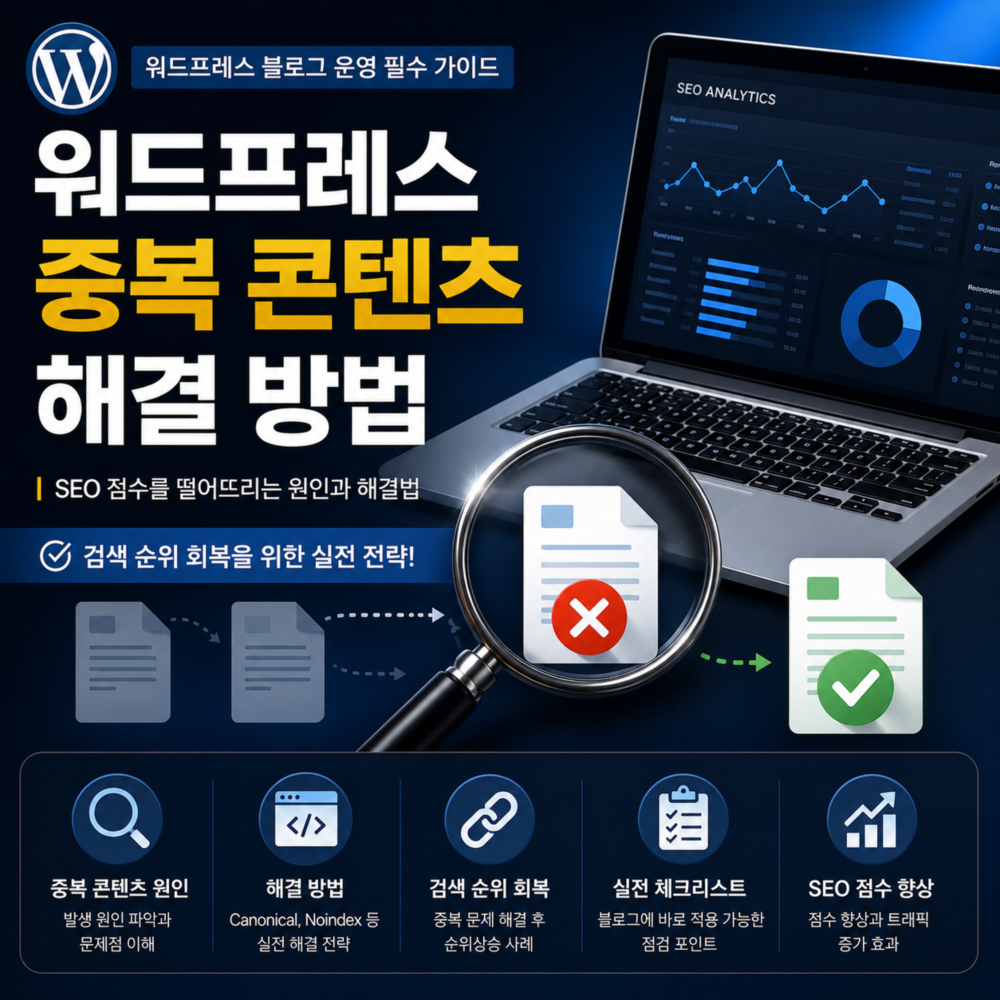 워드프레스 중복 콘텐츠 해결 방법