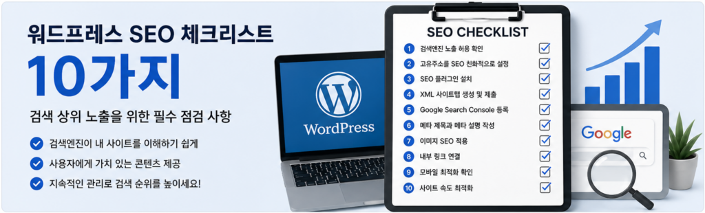 워드프레스 SEO 체크리스트 10가지