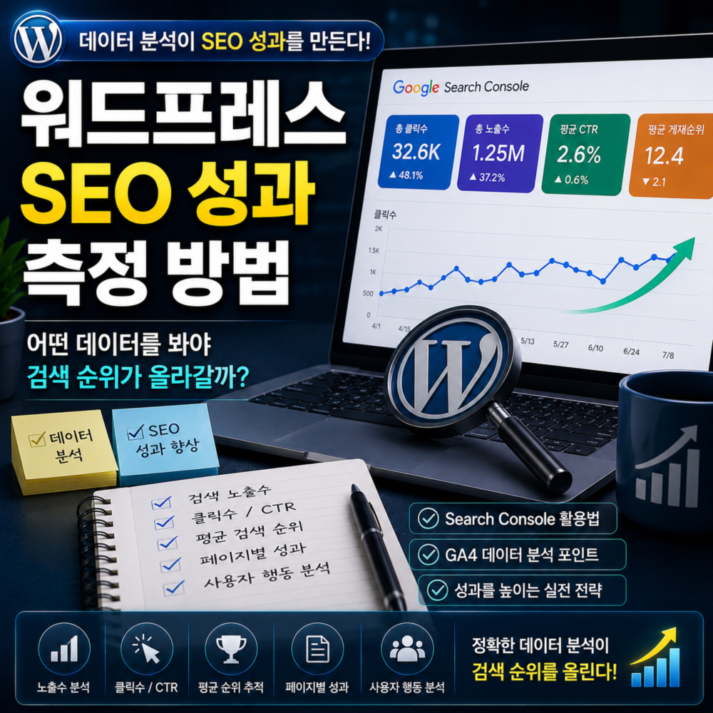 워드프레스 SEO 성과 측정 방법, 어떤 데이터를 봐야 검색 순위가 올라갈까?