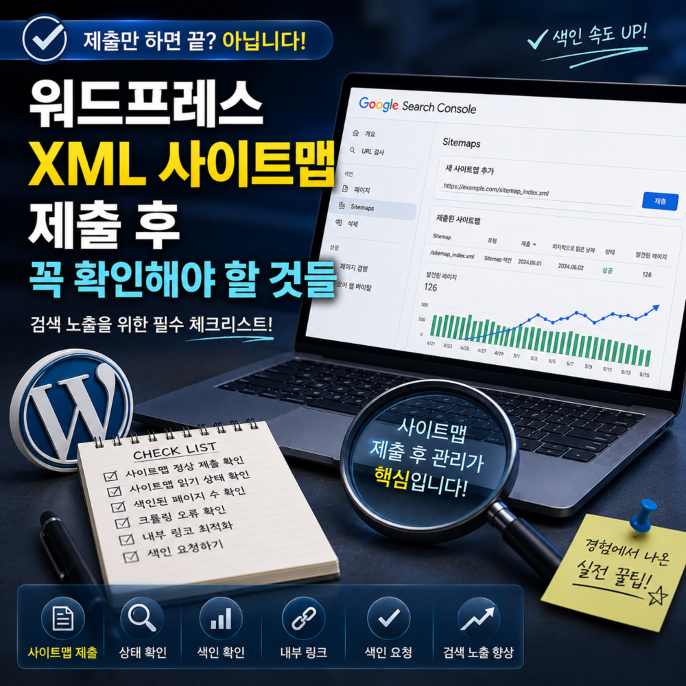 워드프레스 XML 사이트맵 제출했는데 검색이 안 된다면?